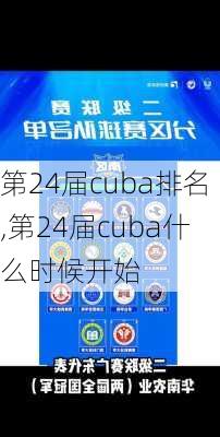第24届cuba排名,第24届cuba什么时候开始