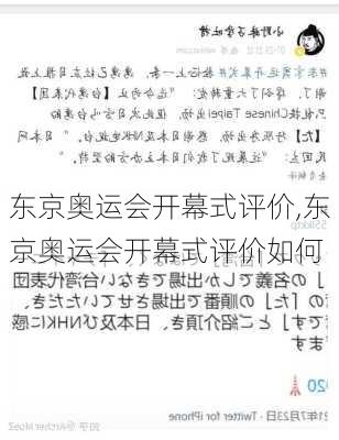 东京奥运会开幕式评价,东京奥运会开幕式评价如何