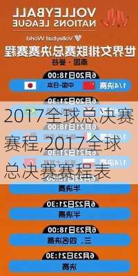 2017全球总决赛赛程,2017全球总决赛赛程表
