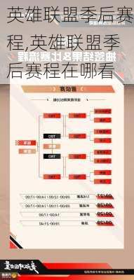 英雄联盟季后赛程,英雄联盟季后赛程在哪看
