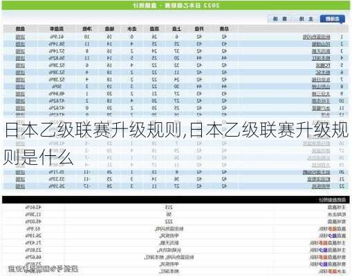 日本乙级联赛升级规则,日本乙级联赛升级规则是什么