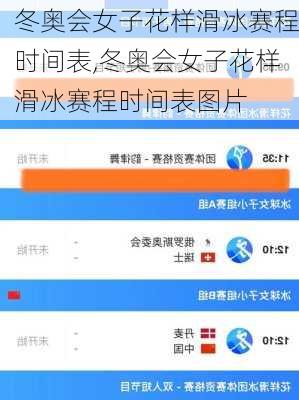 冬奥会女子花样滑冰赛程时间表,冬奥会女子花样滑冰赛程时间表图片