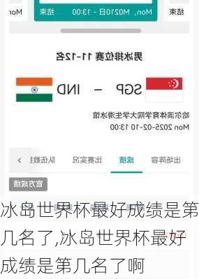 冰岛世界杯最好成绩是第几名了,冰岛世界杯最好成绩是第几名了啊
