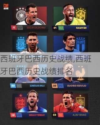 西班牙巴西历史战绩,西班牙巴西历史战绩排名