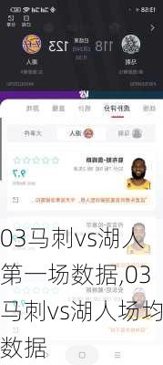 03马刺vs湖人第一场数据,03马刺vs湖人场均数据