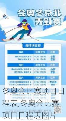 冬奥会比赛项目日程表,冬奥会比赛项目日程表图片