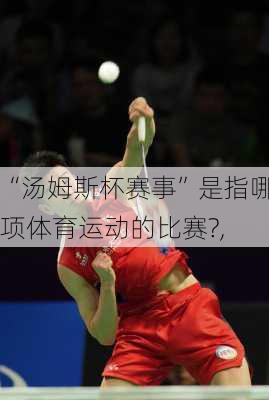 “汤姆斯杯赛事”是指哪项体育运动的比赛?,