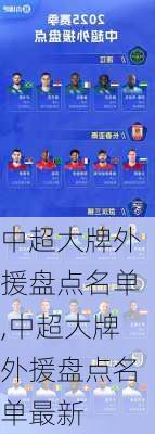 中超大牌外援盘点名单,中超大牌外援盘点名单最新