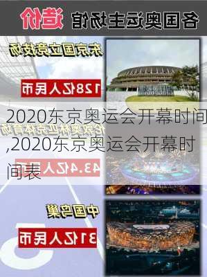 2020东京奥运会开幕时间,2020东京奥运会开幕时间表