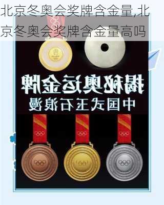 北京冬奥会奖牌含金量,北京冬奥会奖牌含金量高吗