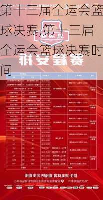 第十三届全运会篮球决赛,第十三届全运会篮球决赛时间