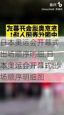 日本奥运会开幕式出场顺序明细,日本奥运会开幕式出场顺序明细图