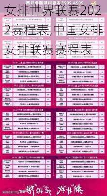 女排世界联赛2022赛程表,中国女排女排联赛赛程表