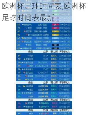 欧洲杯足球时间表,欧洲杯足球时间表最新