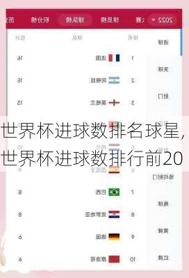 世界杯进球数排名球星,世界杯进球数排行前20
