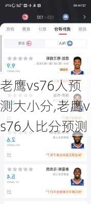 老鹰vs76人预测大小分,老鹰vs76人比分预测