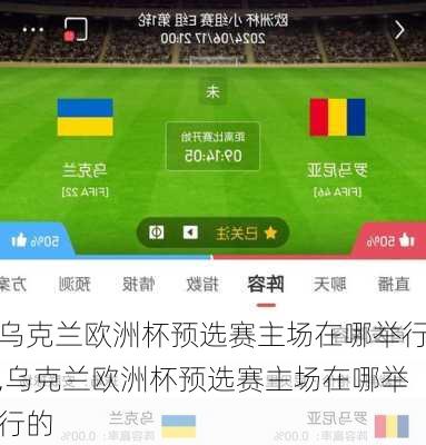 乌克兰欧洲杯预选赛主场在哪举行,乌克兰欧洲杯预选赛主场在哪举行的