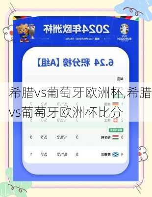 希腊vs葡萄牙欧洲杯,希腊vs葡萄牙欧洲杯比分