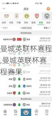 曼城英联杯赛程,曼城英联杯赛程赛果