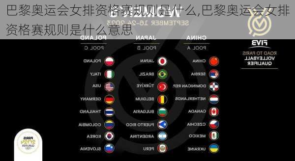 巴黎奥运会女排资格赛规则是什么,巴黎奥运会女排资格赛规则是什么意思