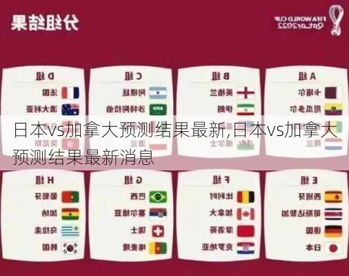 日本vs加拿大预测结果最新,日本vs加拿大预测结果最新消息