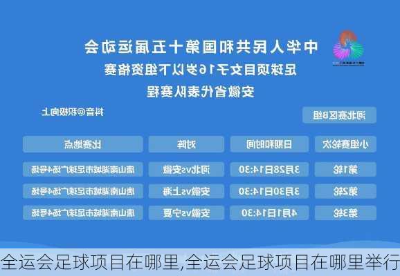 全运会足球项目在哪里,全运会足球项目在哪里举行