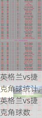英格兰vs捷克角球统计,英格兰vs捷克角球数