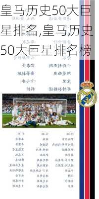 皇马历史50大巨星排名,皇马历史50大巨星排名榜