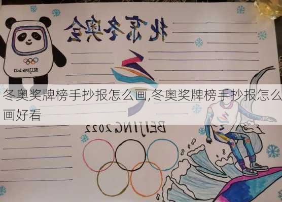 冬奥奖牌榜手抄报怎么画,冬奥奖牌榜手抄报怎么画好看