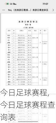今日足球赛程,今日足球赛程查询表