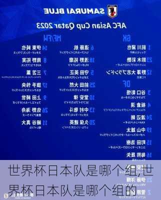 世界杯日本队是哪个组,世界杯日本队是哪个组的