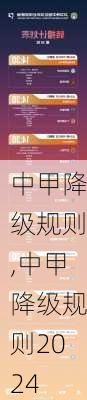 中甲降级规则,中甲降级规则2024