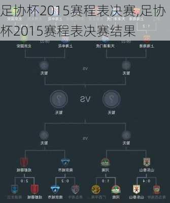 足协杯2015赛程表决赛,足协杯2015赛程表决赛结果