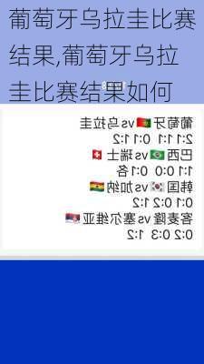 葡萄牙乌拉圭比赛结果,葡萄牙乌拉圭比赛结果如何