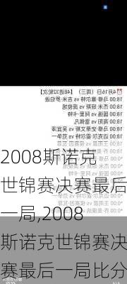 2008斯诺克世锦赛决赛最后一局,2008斯诺克世锦赛决赛最后一局比分