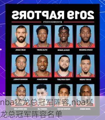nba猛龙总冠军阵容,nba猛龙总冠军阵容名单