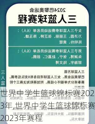 世界中学生篮球锦标赛2023年,世界中学生篮球锦标赛2023年赛程