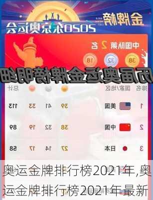 奥运金牌排行榜2021年,奥运金牌排行榜2021年最新