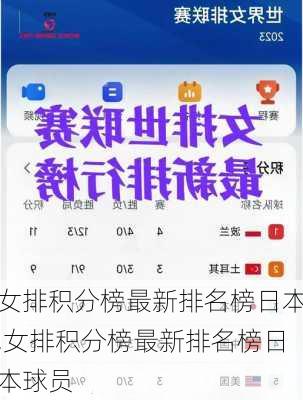 女排积分榜最新排名榜日本,女排积分榜最新排名榜日本球员