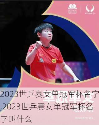 2023世乒赛女单冠军杯名字,2023世乒赛女单冠军杯名字叫什么