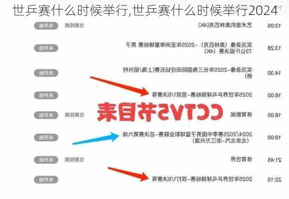 世乒赛什么时候举行,世乒赛什么时候举行2024