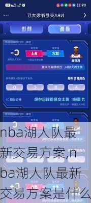 nba湖人队最新交易方案,nba湖人队最新交易方案是什么