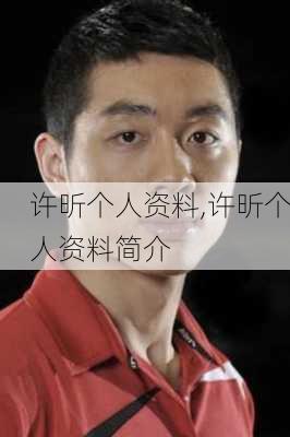 许昕个人资料,许昕个人资料简介