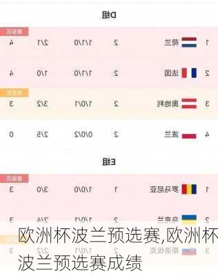 欧洲杯波兰预选赛,欧洲杯波兰预选赛成绩