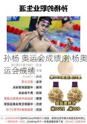 孙杨 奥运会成绩,孙杨奥运会成绩