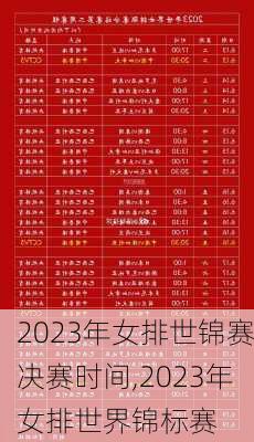 2023年女排世锦赛决赛时间,2023年女排世界锦标赛