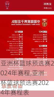 亚洲杯篮球预选赛2024年赛程,亚洲杯篮球预选赛2024年赛程表