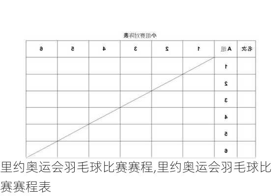 里约奥运会羽毛球比赛赛程,里约奥运会羽毛球比赛赛程表