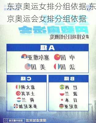 东京奥运女排分组依据,东京奥运会女排分组依据