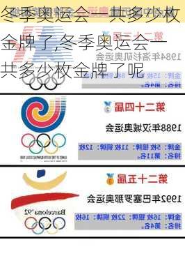 冬季奥运会一共多少枚金牌了,冬季奥运会一共多少枚金牌了呢